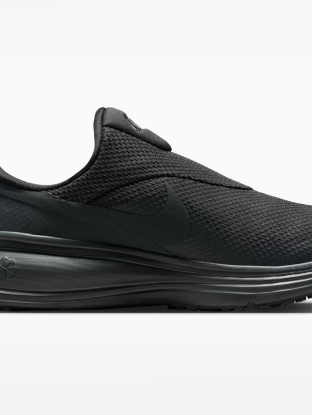 Nike Black Athletic Sneaker with Gray Swoosh - Picture 9 of 10